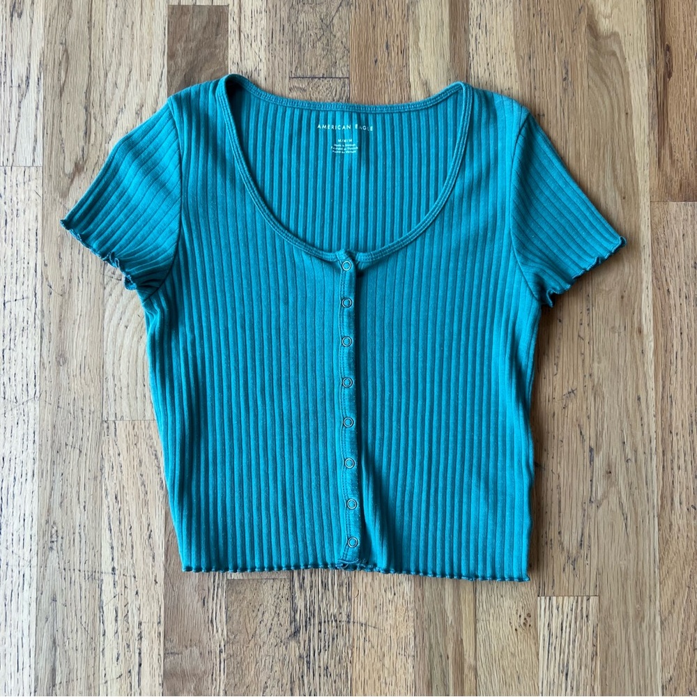AE Baby Ribbed Button Up Tee